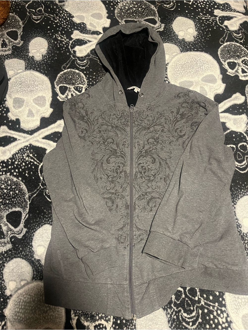 American eagle grey thermal y2k hoodie